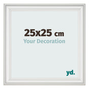 Bilderrahmen 25x25cm Weiss Gewischt MDF Lazio Vorne Messe | Yourdecoration.at
