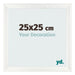 Bilderrahmen 25x25cm Weiß Vintage MDF Pisa Vorne Messe | Yourdecoration.at