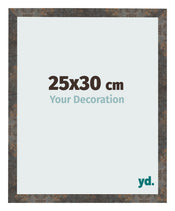 Bilderrahmen 25x30 cm Oxidiertes Metall MDF Bologna Vorne Messe | Yourdecoration.at