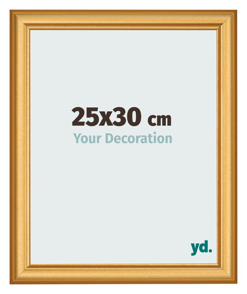 Bilderrahmen 25x30cm Gold Matt MDF Lazio Vorne Messe | Yourdecoration.at