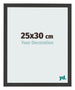 Bilderrahmen 25x30cm Schwarz Gemasert MDF Bologna Vorne Messe | Yourdecoration.at