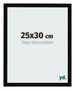 Bilderrahmen 25x30cm Schwarz Hochglanz MDF Bologna Vorne Messe | Yourdecoration.at