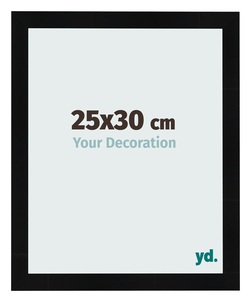 Bilderrahmen 25x30cm Schwarz Silber Poliert MDF Pisa Vorne Messe | Yourdecoration.at