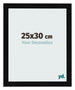Bilderrahmen 25x30cm Schwarz Silber Poliert MDF Pisa Vorne Messe | Yourdecoration.at