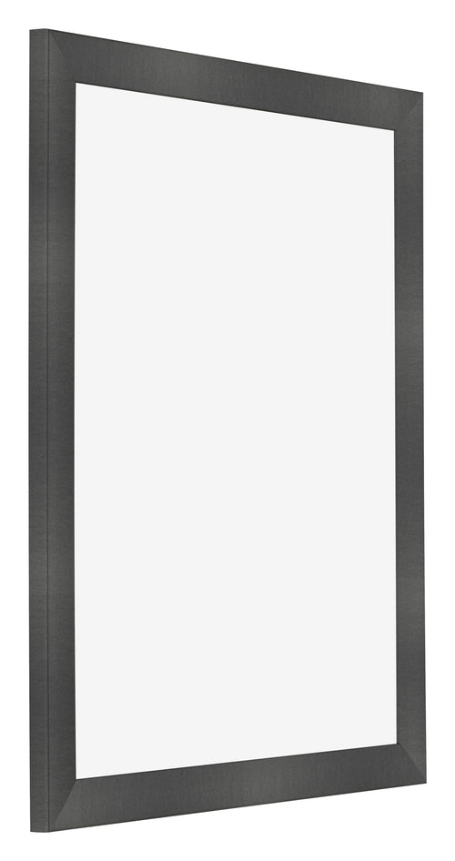 Bilderrahmen 25x30cm Schwarz Silber Poliert MDF Pisa Vorne Schrag | Yourdecoration.at