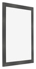 Bilderrahmen 25x30cm Schwarz Silber Poliert MDF Pisa Vorne Schrag | Yourdecoration.at