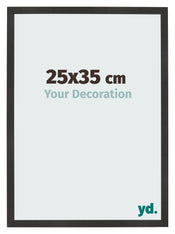 Bilderrahmen 25x35 cm Schwarz Matt MDF Bologna Vorne Messe | Yourdecoration.at