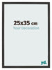 Bilderrahmen 25x35 cm Schwarz Matt MDF Bologna Vorne Messe | Yourdecoration.at