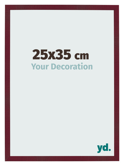 Bilderrahmen 25x35 cm Weinrot Gewischt MDF Bologna Vorne Messe | Yourdecoration.at