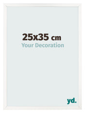 Bilderrahmen 25x35 cm Weiss Hochglanz MDF Bologna Vorne Messe | Yourdecoration.at