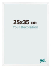 Bilderrahmen 25x35 cm Weiss Matt MDF Bologna Vorne Messe | Yourdecoration.at