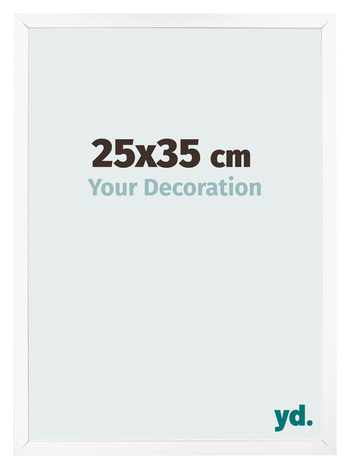 Bilderrahmen 25x35 cm Weiss Matt MDF Bologna Vorne Messe | Yourdecoration.at