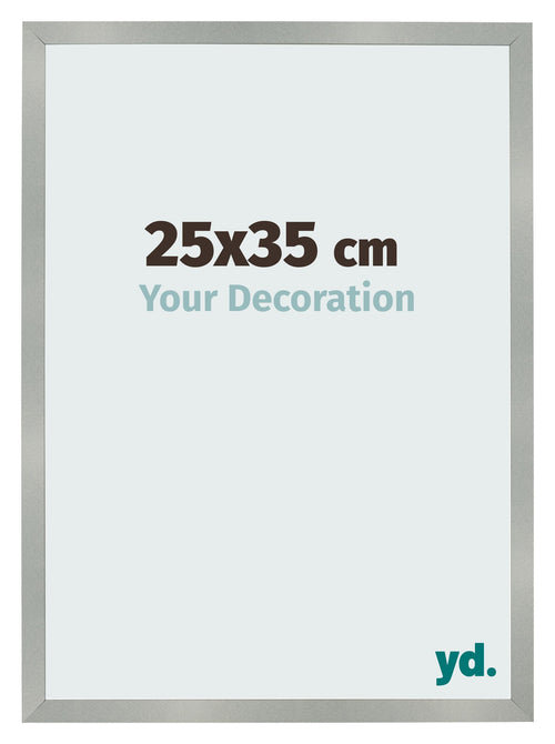 Bilderrahmen 25x35cm Aluminium Gebürstet MDF Bologna Vorne Messe | Yourdecoration.at