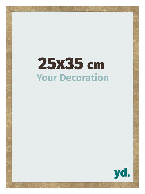 Bilderrahmen 25x35cm Gold Antik MDF Bologna Vorne Messe | Yourdecoration.at