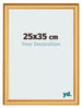 Bilderrahmen 25x35cm Gold Matt MDF Lazio Vorne Messe | Yourdecoration.at