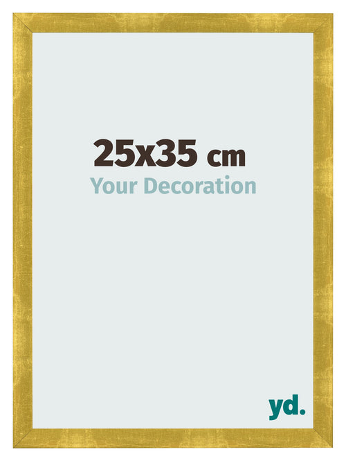 Bilderrahmen 25x35cm Gold Vintage MDF Pisa Vorne Messe | Yourdecoration.at