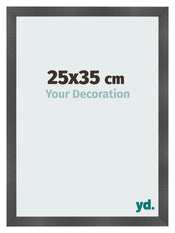 Bilderrahmen 25x35cm Schwarz Silber Poliert MDF Pisa Vorne Messe | Yourdecoration.at