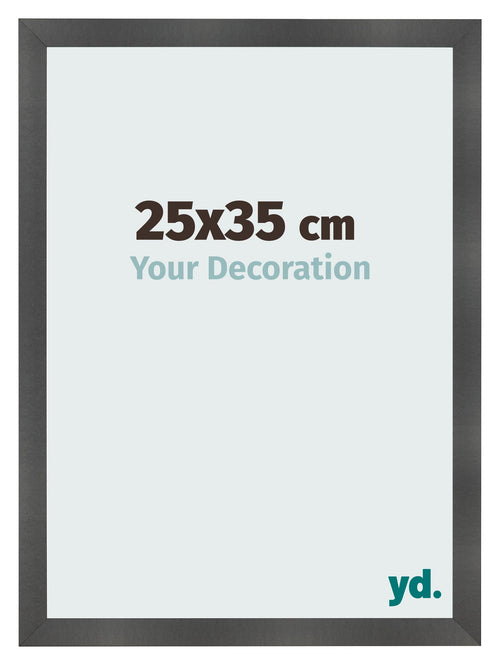 Bilderrahmen 25x35cm Schwarz Silber Poliert MDF Pisa Vorne Messe | Yourdecoration.at