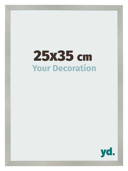 Bilderrahmen 25x35cm Silber Matt MDF Bologna Vorne Messe | Yourdecoration.at