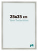 Bilderrahmen 25x35cm Silber Matt MDF Bologna Vorne Messe | Yourdecoration.at