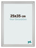 Bilderrahmen 25x35cm Silber Matt MDF Lazio Vorne Messe | Yourdecoration.at