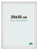 Bilderrahmen 25x35cm Weiss Gewischt MDF Lazio Vorne Messe | Yourdecoration.at