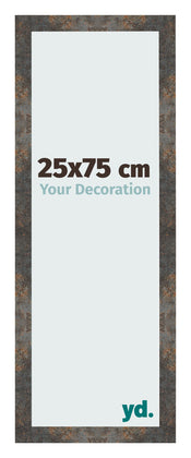 Bilderrahmen 25x75 cm Oxidiertes Metall MDF Bologna Vorne Messe | Yourdecoration.at