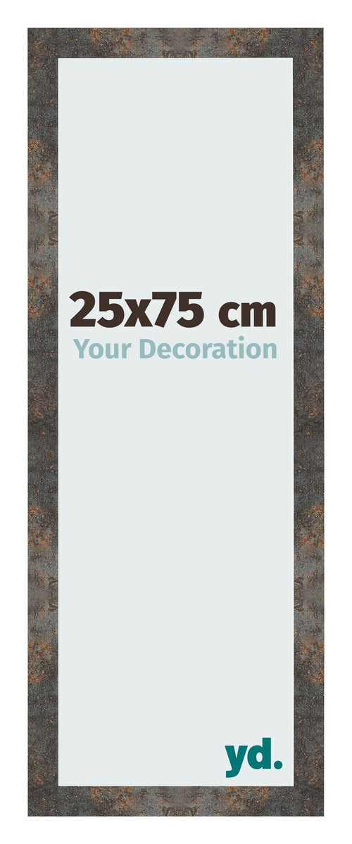 Bilderrahmen 25x75 cm Oxidiertes Metall MDF Bologna Vorne Messe | Yourdecoration.at