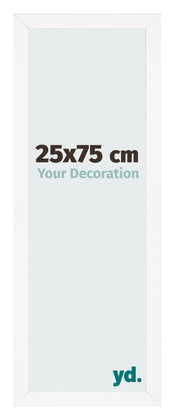 Bilderrahmen 25x75 cm Weiss Hochglanz MDF Bologna Vorne Messe | Yourdecoration.at