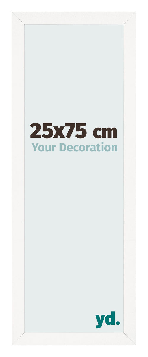 Bilderrahmen 25x75 cm Weiss Hochglanz MDF Bologna Vorne Messe | Yourdecoration.at