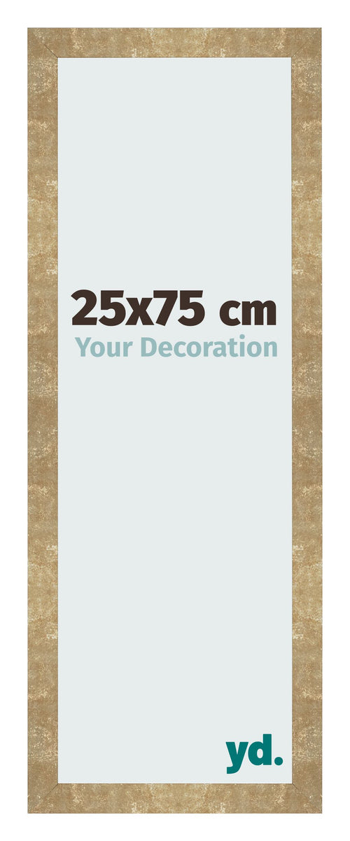 Bilderrahmen 25x75cm Gold Antik MDF Bologna Vorne Messe | Yourdecoration.at