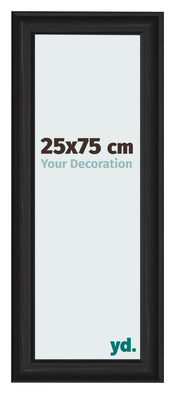 Bilderrahmen 25x75cm Schwarz Gemasert MDF Lazio Vorne Messe | Yourdecoration.at