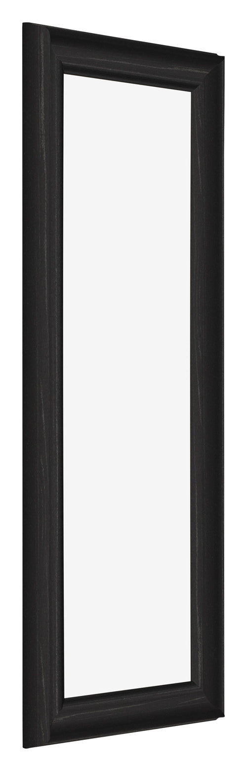 Bilderrahmen 25x75cm Schwarz Gemasert MDF Lazio Vorne Schrag | Yourdecoration.at