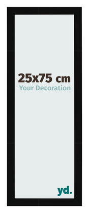 Bilderrahmen 25x75cm Schwarz Hochglanz MDF Bologna Vorne Messe | Yourdecoration.at