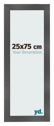 Bilderrahmen 25x75cm Schwarz Silber Poliert MDF Pisa Vorne Messe | Yourdecoration.at