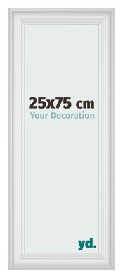 Bilderrahmen 25x75cm Weiss Gewischt MDF Lazio Vorne Messe | Yourdecoration.at