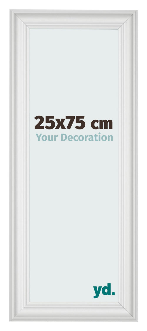 Bilderrahmen 25x75cm Weiss Gewischt MDF Lazio Vorne Messe | Yourdecoration.at