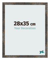 Bilderrahmen 28x35 cm Oxidiertes Metall MDF Bologna Vorne Messe | Yourdecoration.at