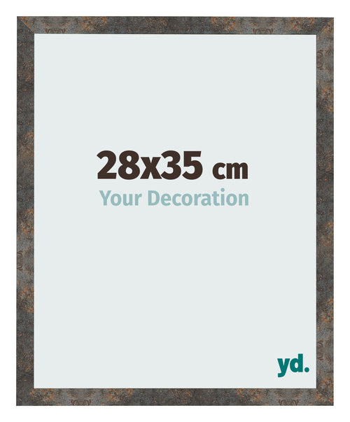 Bilderrahmen 28x35 cm Oxidiertes Metall MDF Bologna Vorne Messe | Yourdecoration.at