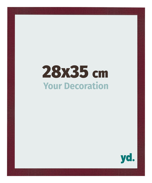 Bilderrahmen 28x35 cm Weinrot Gewischt MDF Bologna Vorne Messe | Yourdecoration.at