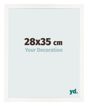 Bilderrahmen 28x35 cm Weiss Hochglanz MDF Bologna Vorne Messe | Yourdecoration.at