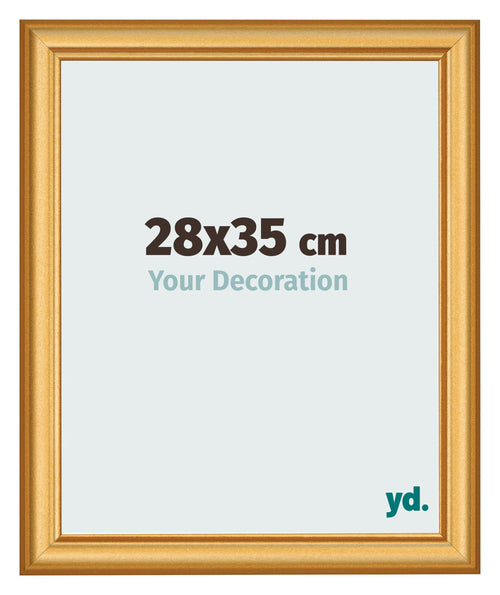 Bilderrahmen 28x35cm Gold Matt MDF Lazio Vorne Messe | Yourdecoration.at