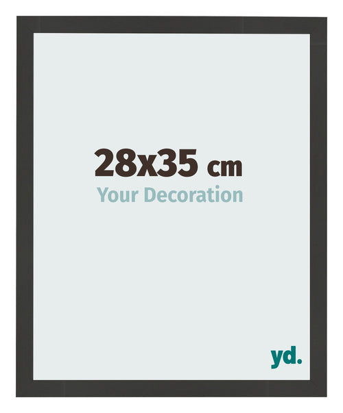 Bilderrahmen 28x35cm Schwarz Gemasert MDF Bologna Vorne Messe | Yourdecoration.at