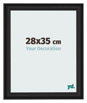 Bilderrahmen 28x35cm Schwarz Gemasert MDF Lazio Vorne Messe | Yourdecoration.at