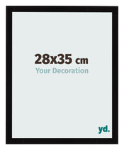 Bilderrahmen 28x35cm Schwarz Hochglanz MDF Bologna Vorne Messe | Yourdecoration.at