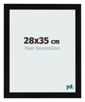Bilderrahmen 28x35cm Schwarz Silber Poliert MDF Pisa Vorne Messe | Yourdecoration.at