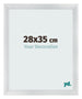 Bilderrahmen 28x35cm Silber Schwarz Gewischt MDF Pisa Vorne Messe | Yourdecoration.at