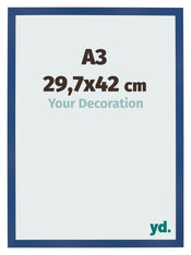 Bilderrahmen 29 7x42 cm A3 Dunkelblau MDF Bologna Vorne Messe | Yourdecoration.at