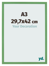 Bilderrahmen 29 7x42 cm A3 Grun MDF Bologna Vorne Messe | Yourdecoration.at