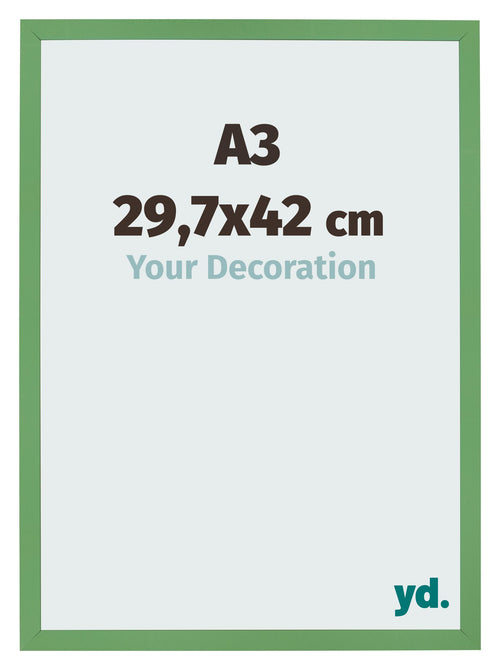 Bilderrahmen 29 7x42 cm A3 Grun MDF Bologna Vorne Messe | Yourdecoration.at